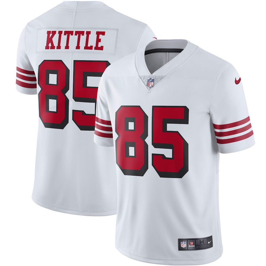 Men San Francisco 49ers #85 George Kittle Nike White Color Rush Vapor Limited NFL Jersey->san francisco 49ers->NFL Jersey
